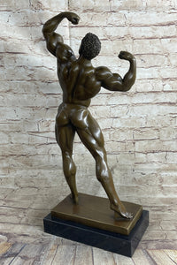 Bodybuilder Muscle Iron Man Bronze Trophy 21" x 10"