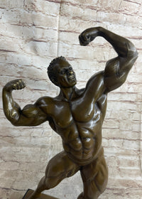Bodybuilder Muscle Iron Man Bronze Trophy 21" x 10"