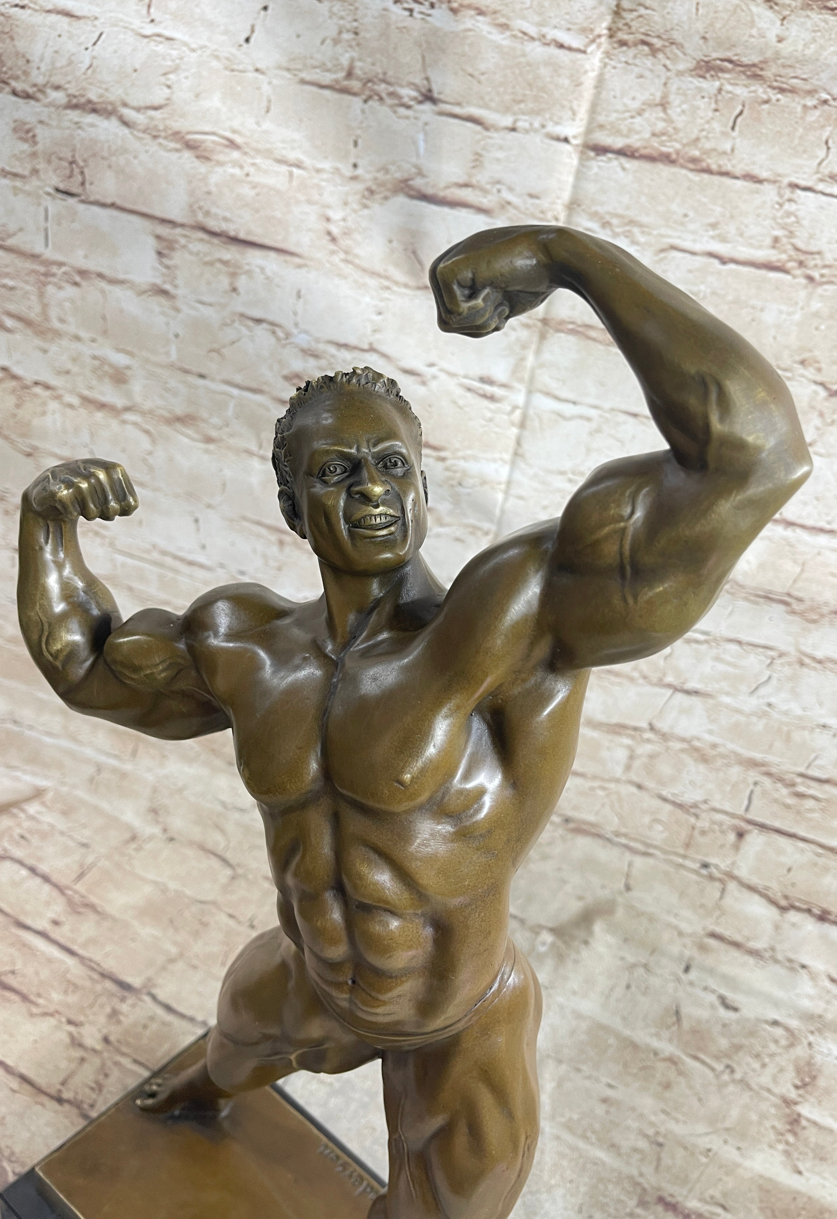 Bodybuilder Muscle Iron Man Bronze Trophy 21" x 10"