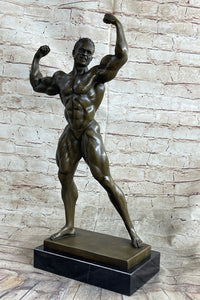 Bodybuilder Muscle Man Mr Universe Bronze Trophy 21" x 10"