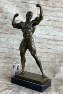 Bodybuilder Muscle Man Mr Universe Bronze Trophy 21" x 10"