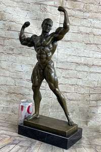 Bodybuilder Muscle Man Mr Universe Bronze Trophy 21" x 10"