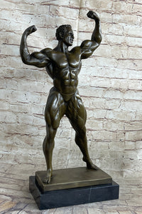 Bodybuilder Muscle Man Mr Universe Bronze Trophy 21" x 10"