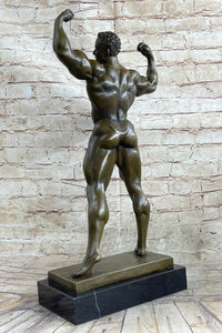Bodybuilder Muscle Man Mr Universe Bronze Trophy 21" x 10"