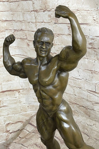 Bodybuilder Muscle Man Mr Universe Bronze Trophy 21" x 10"