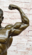 Iron Man Bodybuilder Male Muscular Bronze Sculpture Trophy