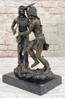 Native American Indian Dancers Rain Dance Bronze Sculpture