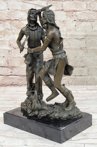 Native American Indian Dancers Rain Dance Bronze Sculpture