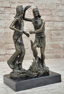 Native American Indian Dancers Rain Dance Bronze Sculpture