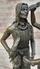 Native American Indian Dancers Rain Dance Bronze Sculpture