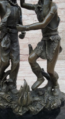 Native American Indian Dancers Rain Dance Bronze Sculpture