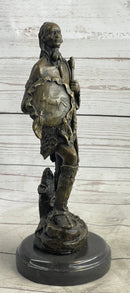 Native American Warrior w/ Tomahawk Bronze Sculpture