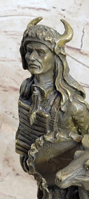 Native American Indian Shaman w/ Deer Bronze 12" x 6.5"