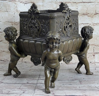 Four Boy Puti Planter Bronze Sculpture by Joseph Cheret