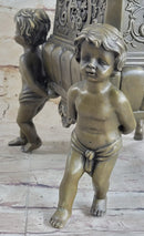 Four Boy Puti Planter Bronze Sculpture by Joseph Cheret