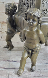 Four Boy Puti Planter Bronze Sculpture by Joseph Cheret