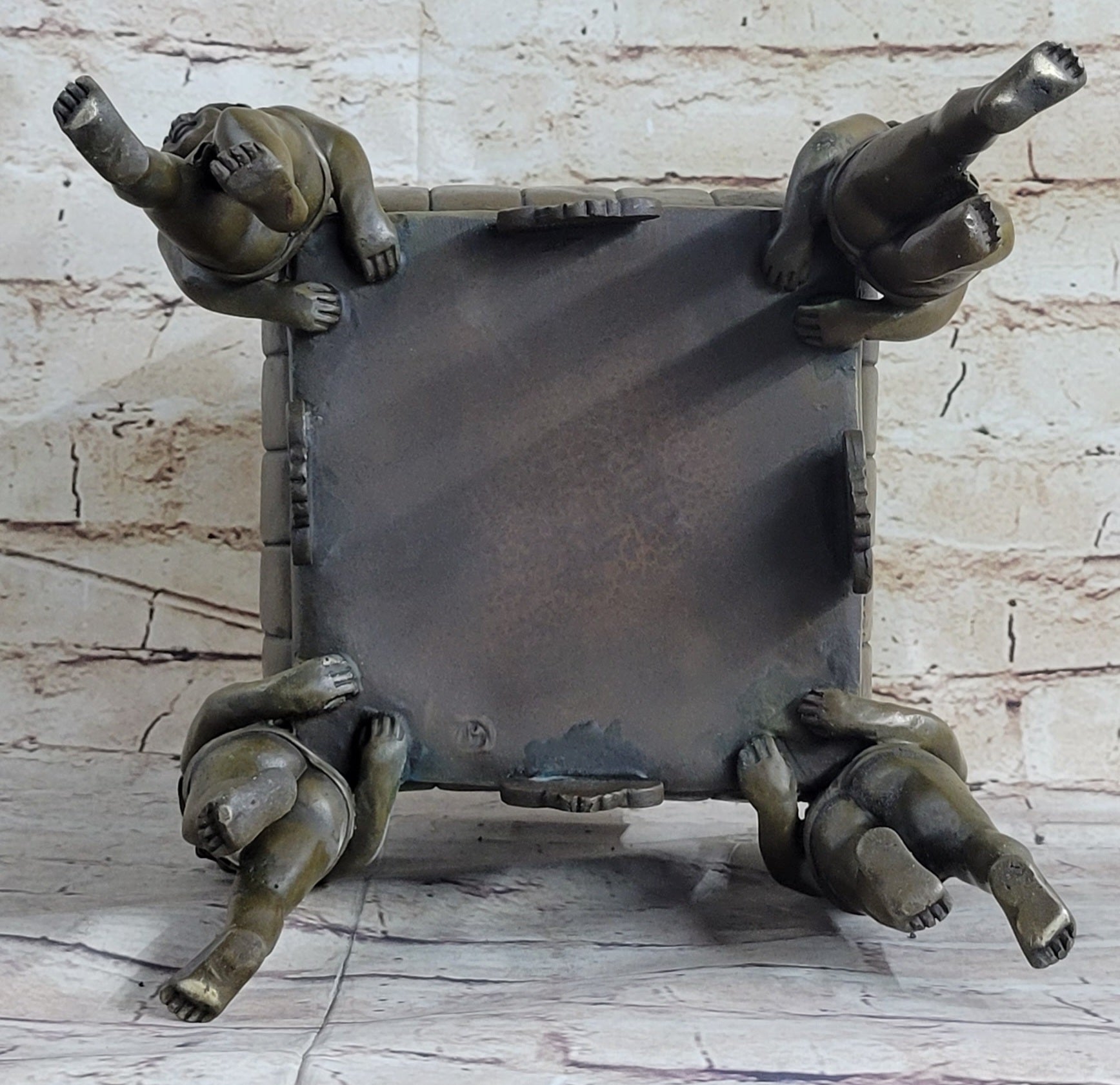Four Boy Puti Planter Bronze Sculpture by Joseph Cheret