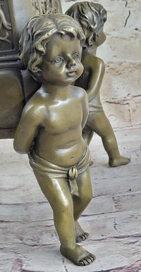 Four Boy Puti Planter Bronze Sculpture by Joseph Cheret