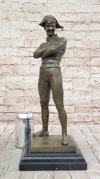 Bronze Harlequin Jester Sculpture by René de Saint-Marceaux