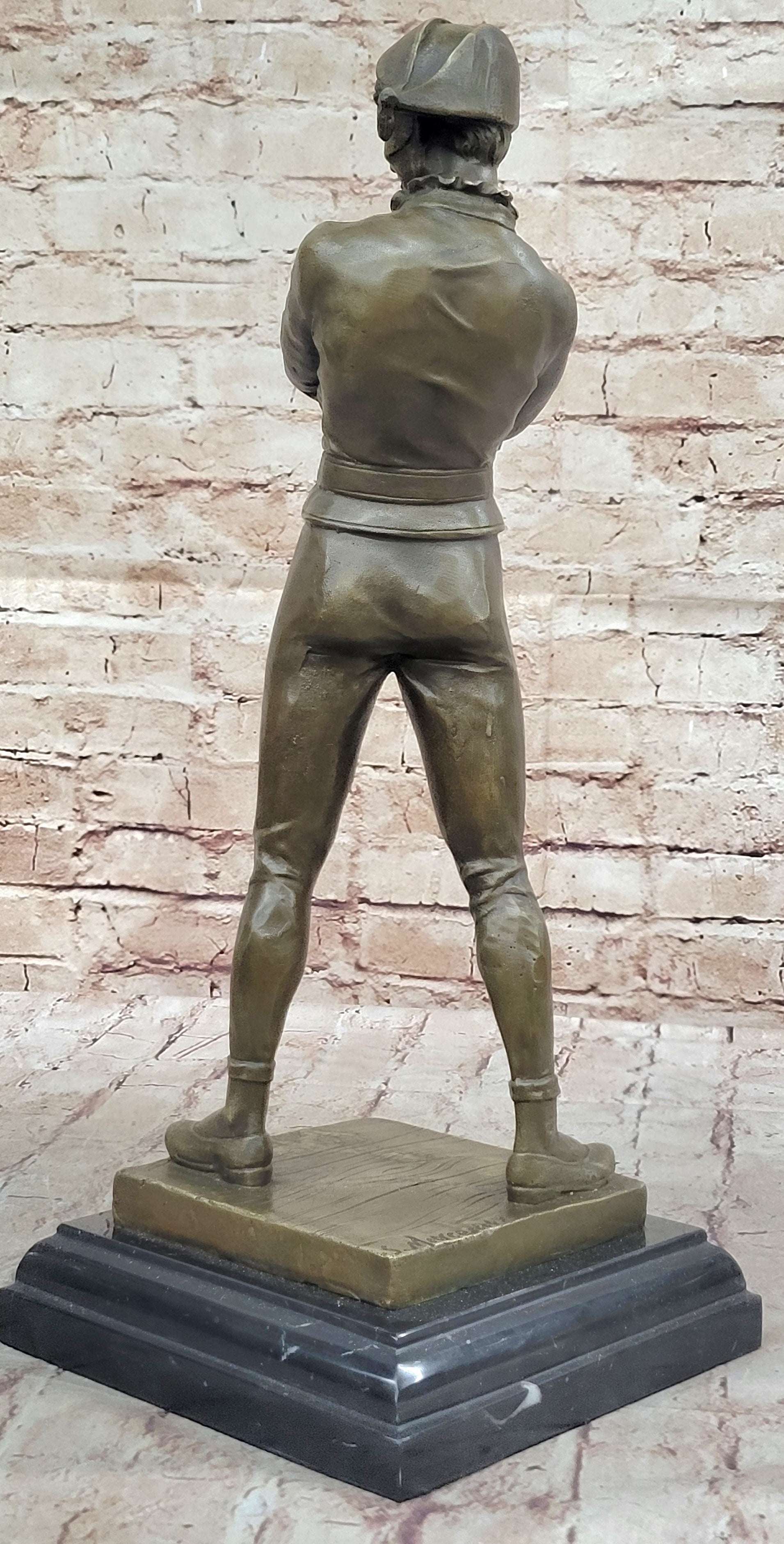 Bronze Harlequin Jester Sculpture by René de Saint-Marceaux