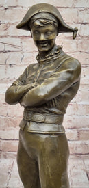 Bronze Harlequin Jester Sculpture by René de Saint-Marceaux