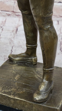 Bronze Harlequin Jester Sculpture by René de Saint-Marceaux