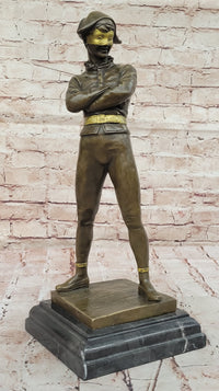 Bronze Masked Harlequin – Playful Jester Sculpture
