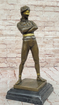 Bronze Masked Harlequin – Playful Jester Sculpture