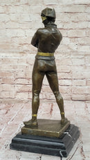 Bronze Masked Harlequin – Playful Jester Sculpture