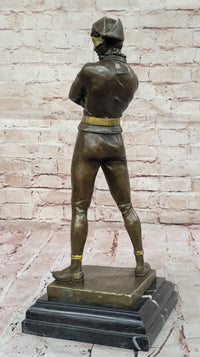 Bronze Masked Harlequin – Playful Jester Sculpture