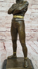 Bronze Masked Harlequin – Playful Jester Sculpture