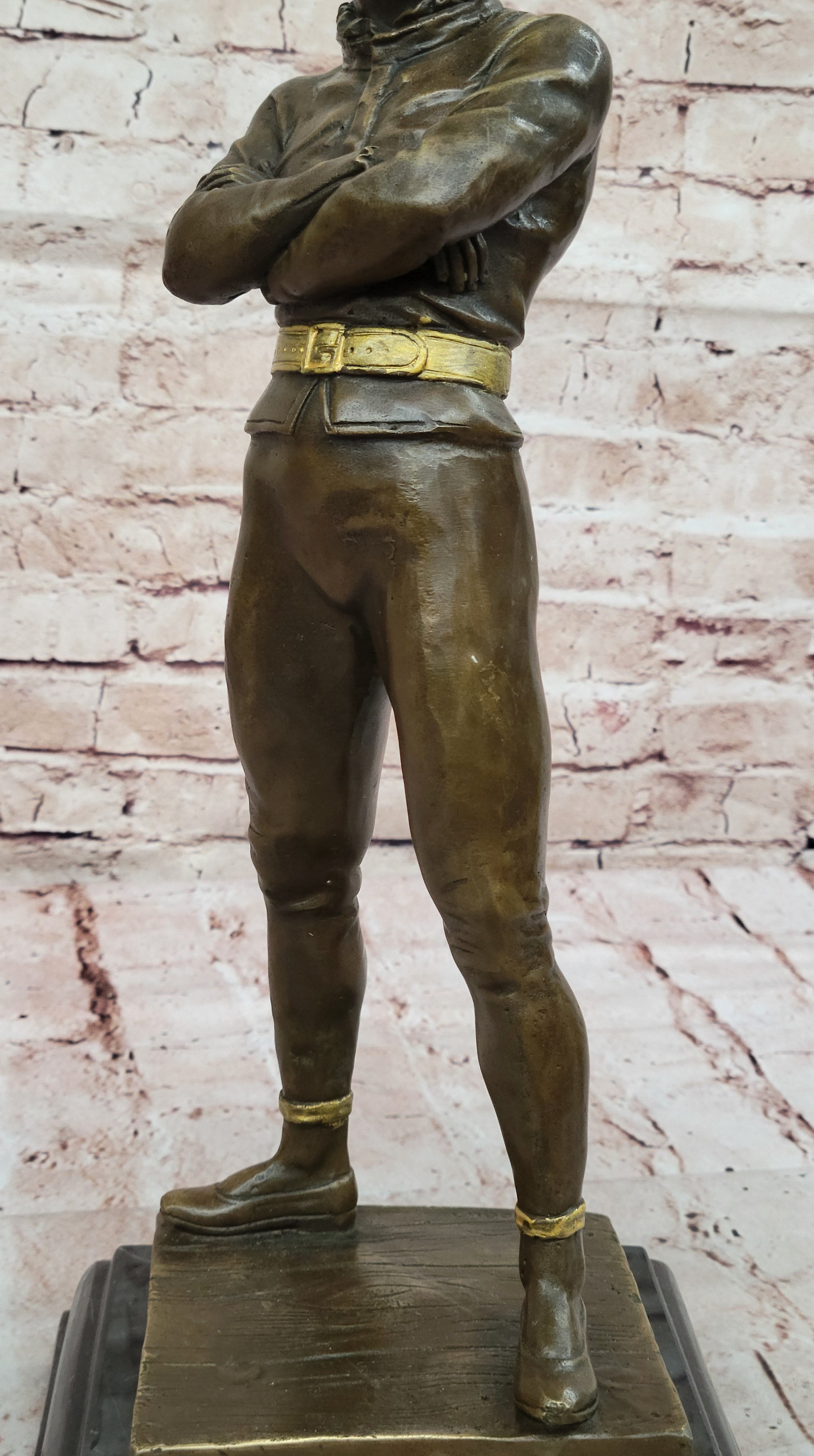 Bronze Masked Harlequin – Playful Jester Sculpture