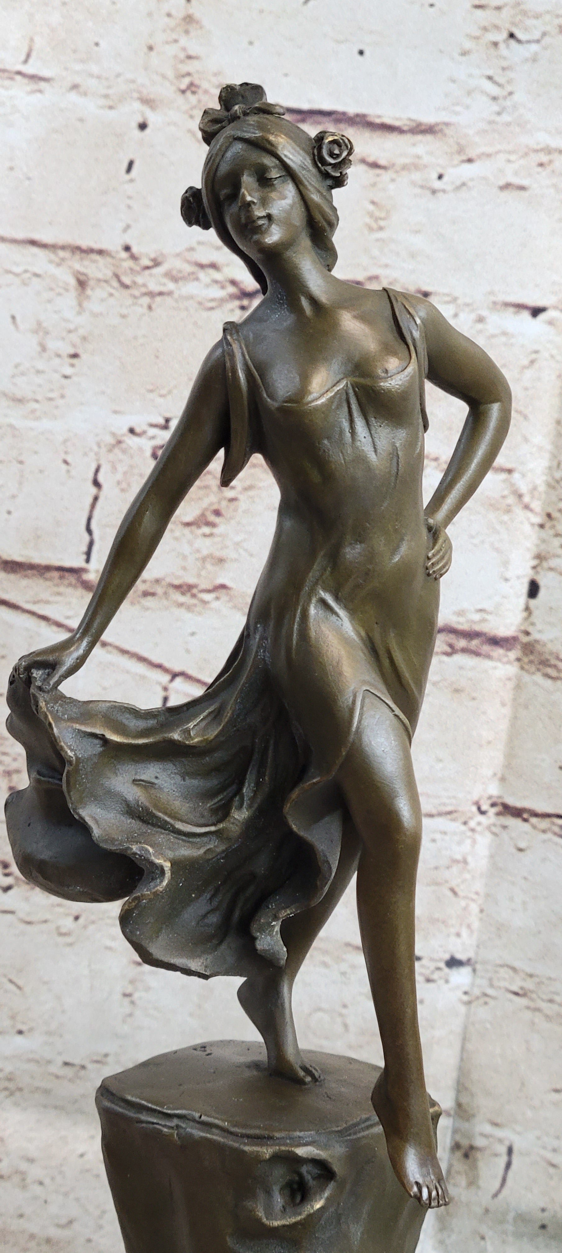 Detailed Collector Dancer by Vallet Bronze Sculpture