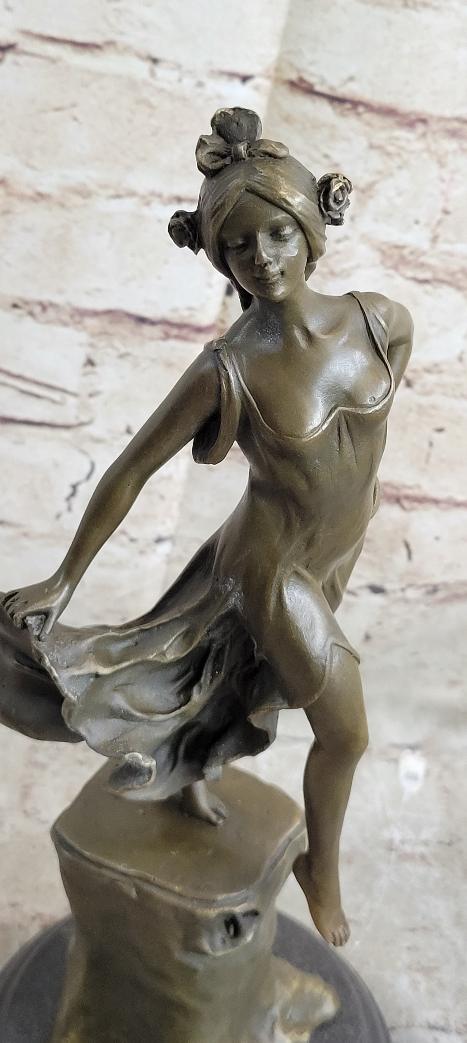 Detailed Collector Dancer by Vallet Bronze Sculpture