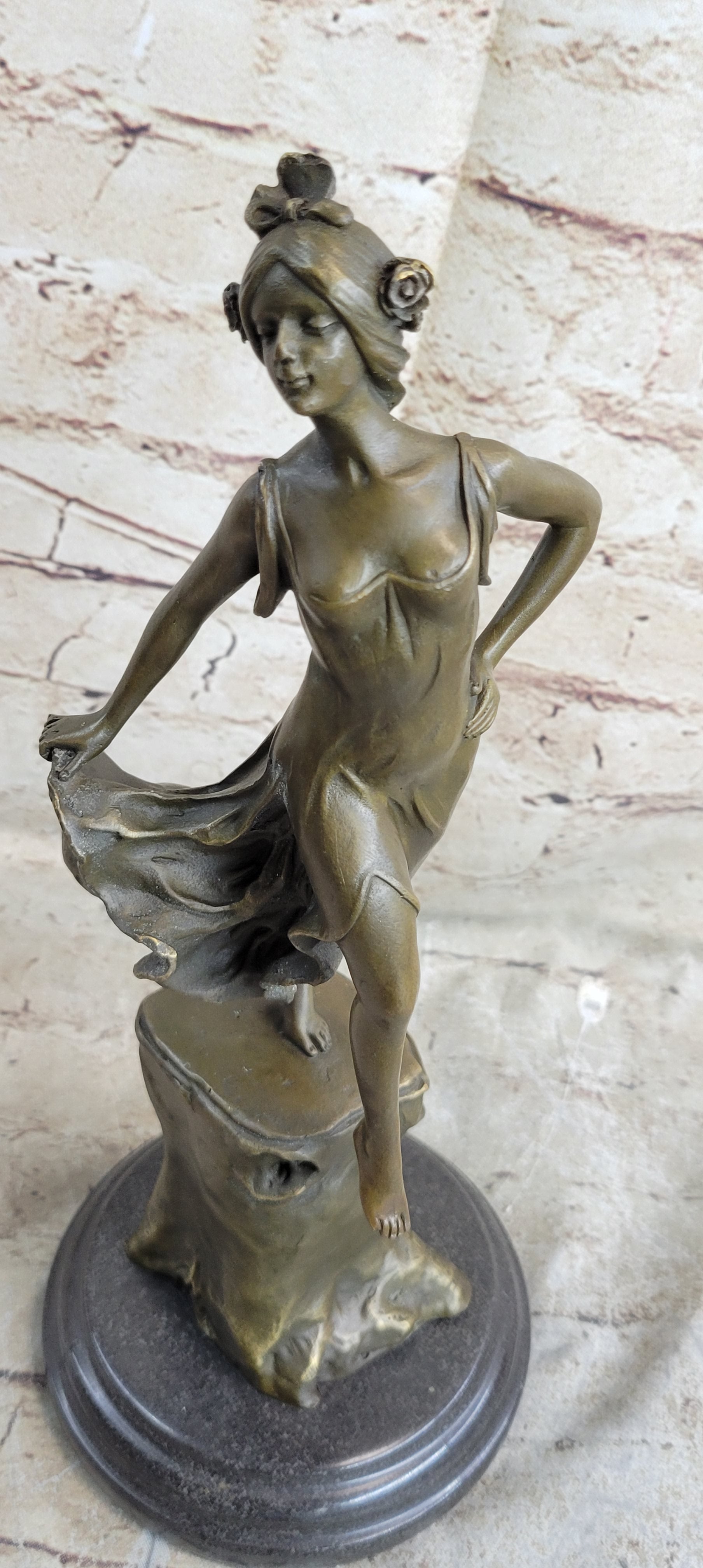 Detailed Collector Dancer by Vallet Bronze Sculpture
