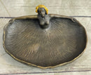 Gilt Soap Dish Jewelry Tray Genuine Bronze Sculpture by Rubin