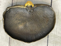 Gilt Soap Dish Jewelry Tray Genuine Bronze Sculpture by Rubin