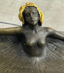 Gilt Soap Dish Jewelry Tray Genuine Bronze Sculpture by Rubin