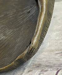 Gilt Soap Dish Jewelry Tray Genuine Bronze Sculpture by Rubin