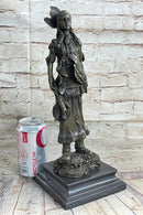 Fierce Native American Indian Woman Signed B.Wood LostWax Bronze