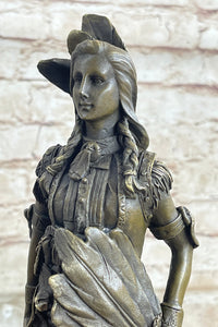 Fierce Native American Indian Woman Signed B.Wood LostWax Bronze