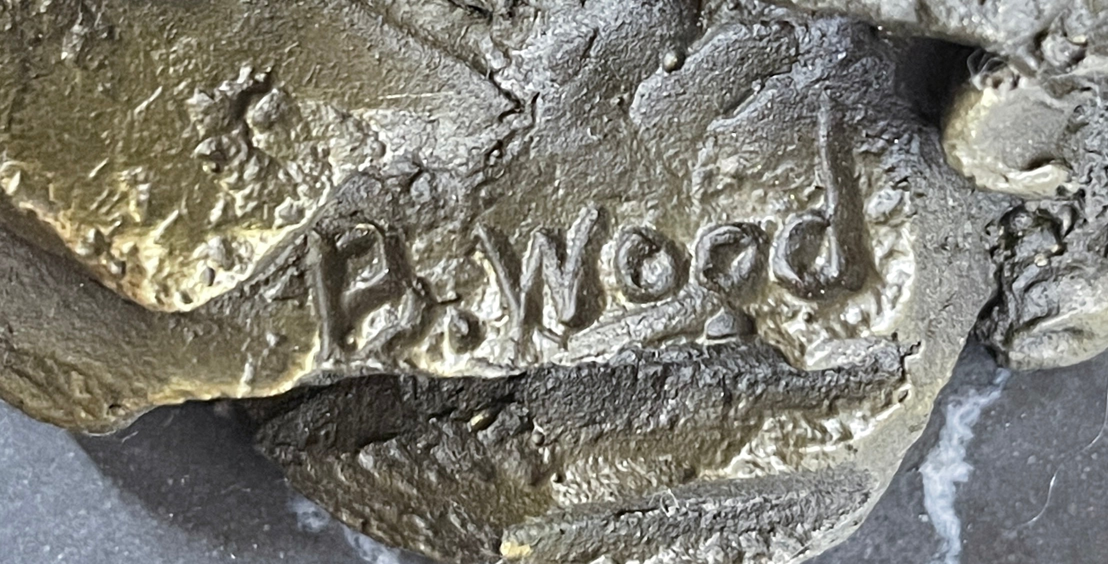 Fierce Native American Indian Woman Signed B.Wood LostWax Bronze