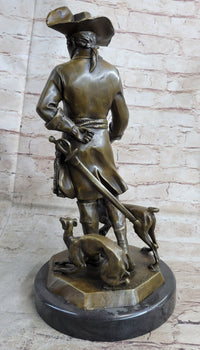 Frederick the Great of Prussia w/ Dogs Bronze 16" x 8.5"