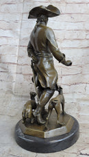 Frederick the Great of Prussia w/ Dogs Bronze 16" x 8.5"