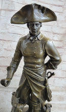 Frederick the Great of Prussia w/ Dogs Bronze 16" x 8.5"
