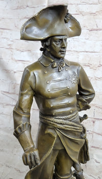 Frederick the Great of Prussia w/ Dogs Bronze 16" x 8.5"
