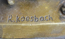 Frederick the Great of Prussia w/ Dogs Bronze 16" x 8.5"