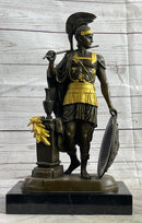 ODYSSEUS Greek Warrior Roman Signed Bronze Art Sculpture Statue 16" x 9.5"