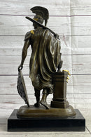 ODYSSEUS Greek Warrior Roman Signed Bronze Art Sculpture Statue 16" x 9.5"