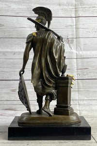ODYSSEUS Greek Warrior Roman Signed Bronze Art Sculpture Statue 16" x 9.5"